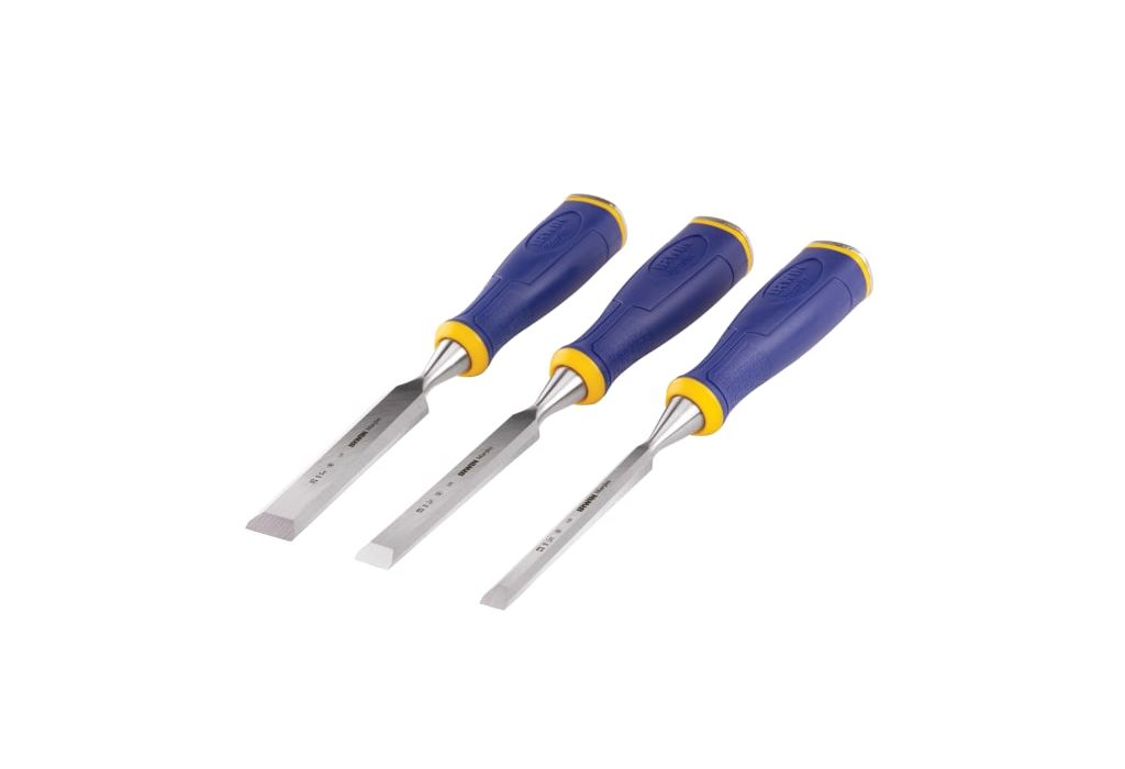 Irwin Marples MS500 Bevelled Edge Chisel Set Soft Touch 3 Piece