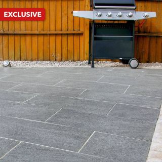 Milena Italian Porcelain Paving Black Quartz 800 x 400 x 18mm