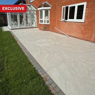 Milena Italian Porcelain Paving Slate White 1200 x 600 x 20mm