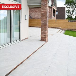 Milena Italian Porcelain Paving Slate Greige 1200 x 600 x 20mm