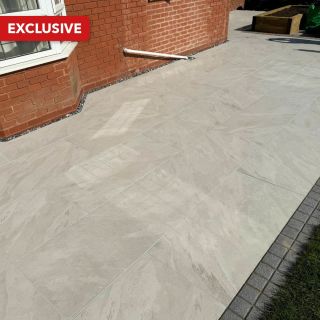Milena Italian Porcelain Paving Slate White 900 x 600 x 20mm