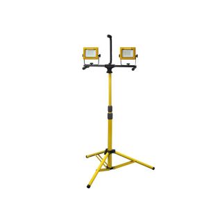 Faithfull 70W 110V LED Twin Head Tripod Site Light 3600 Lumens