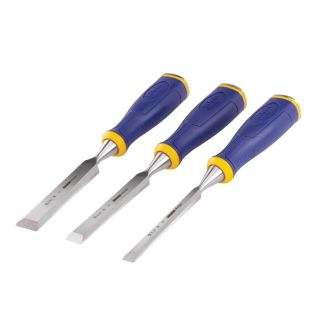 Irwin Marples MS500 Bevelled Edge Chisel Set Soft Touch 3 Piece