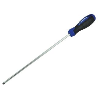 Faithfull 10.0 x 250mm Flared Slotted Screwdriver Soft Grip