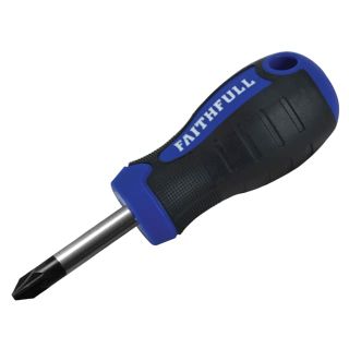 Faithfull 1pt x 40mm Pozidriv Screwdriver Soft Grip