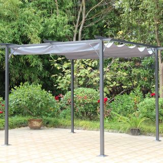 Prague 3.5 x 3.5m Pergola Gazebo in Grey