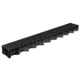 ACO 1000mm HexDrain Channel with Black Plastic Grating