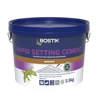Bostik 2.5kg Cementone Rapid Setting Waterproof Cement Tub Grey