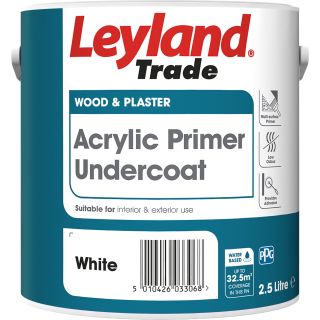 Leyland 2.5Ltr Acrylic Primer Undercoat White