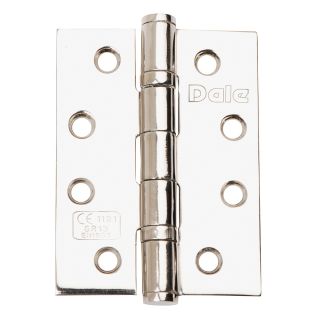 Dale 102 x 76 x 3.0mm Ball Bearing Hinge CE13 Polished Stainless Steel 3 Pack