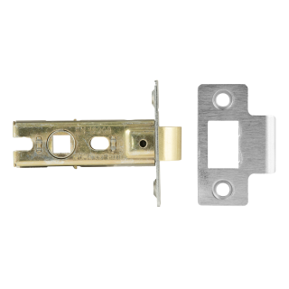 Dale 76mm Bolt Through Tubular Mortice Latch Satin Stainless Steel