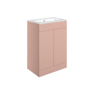 Claverdon 610mm Floor Standing 2 Door Basin Unit & Basin Matt Antique Rose