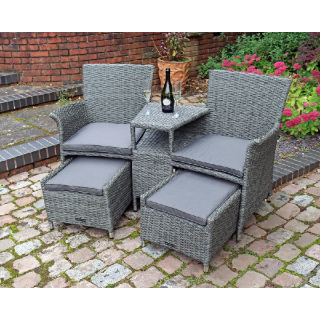 Paris Companion Set with Pull-Out Footstools