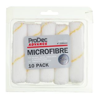 Rodo 4 Prodec Advance Short Pile Microfibre Mini Roller Refills 10 Pack