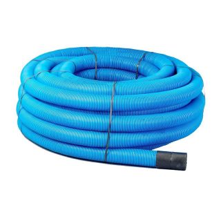 94/110mm 50m Twinwall Water Ducting Coil Blue includes Coupling