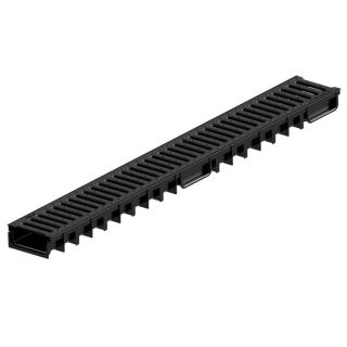 ACO 1000mm EasyLine H50 Black Channel with Black Plastic Grating A15