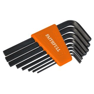 Faithfull Short Arm Hexagon Key Set Metric 8 Piece