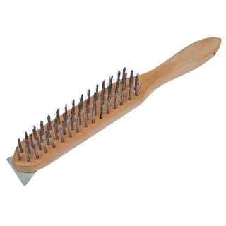 Faithfull 4 Row Heavy Duty Steel Wire Brush Scraper