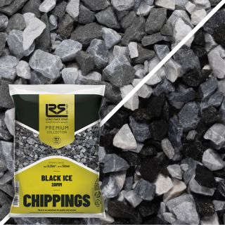 Long Rake Spar 20kg 14 - 20mm Black Ice Chippings