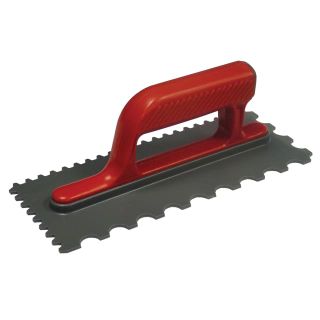Faithfull Notched Trowel V 4mm & Round 7mm Plastic Handle