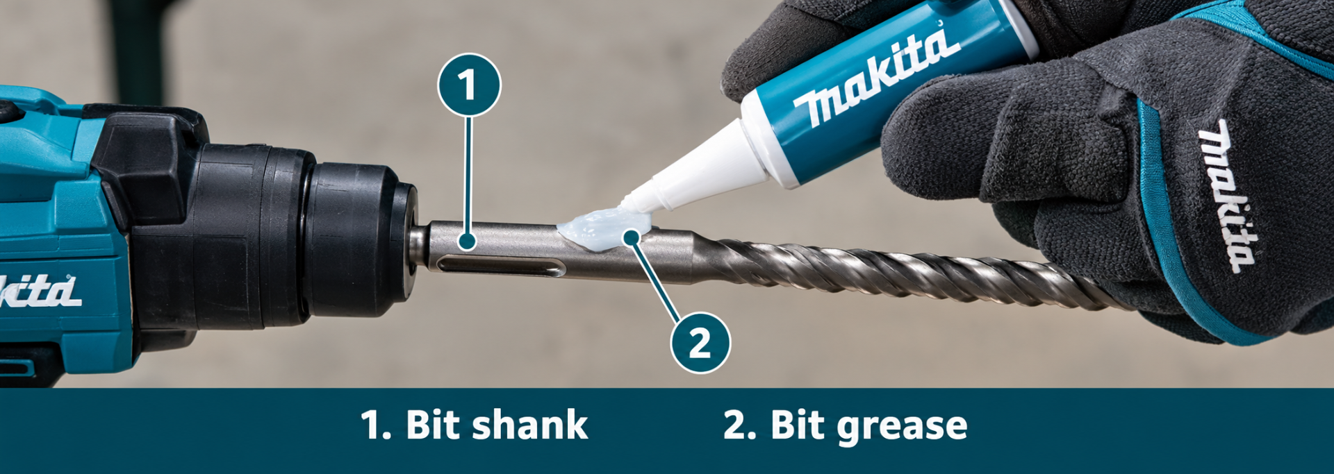How to Grease The Makita DHR242 Rotary Hammer How to Grease The Makita DHR242 Rotary Hammer